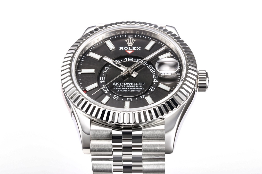 Rolex Sky-Dweller Watch 42mm 904L Steel 9002 Automatic Movement Ring Command Bezel - Image 5