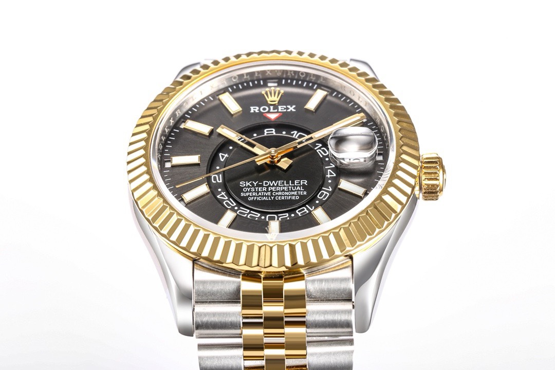 Rolex Sky-Dweller Watch 42mm 904L Steel 9002 Automatic Movement Ring Command Bezel - Image 5