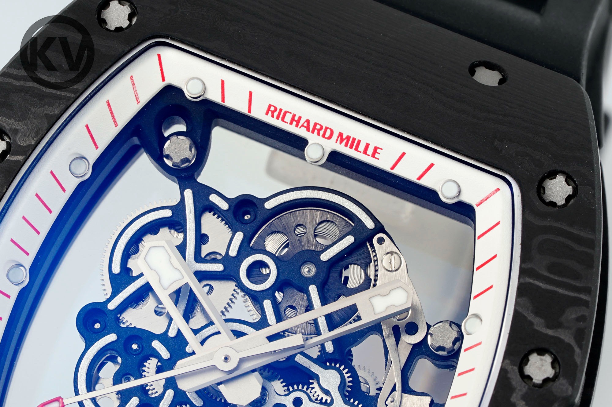 Richard Mille RM055 Black Strap White-Red Inner Ring - Image 4