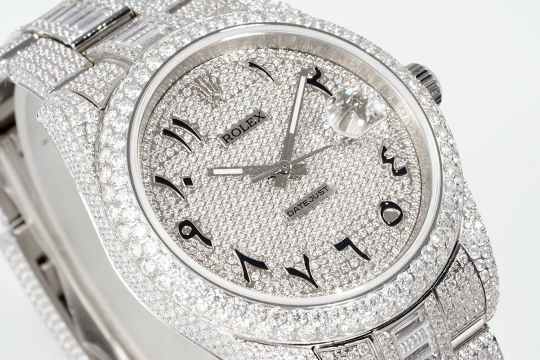 Rolex TW Factory Fully Iced-Out Datejust 41mm , Full Paved Stones, 2824 Automatic Movement - Image 2