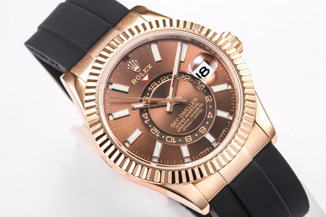 Rolex Sky-Dweller Watch 42mm 904L Steel 9002 Automatic Movement Ring Command Bezel - Image 2