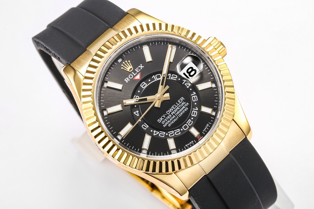 Rolex Sky-Dweller Watch 42mm 904L Steel 9002 Automatic Movement Ring Command Bezel - Image 3
