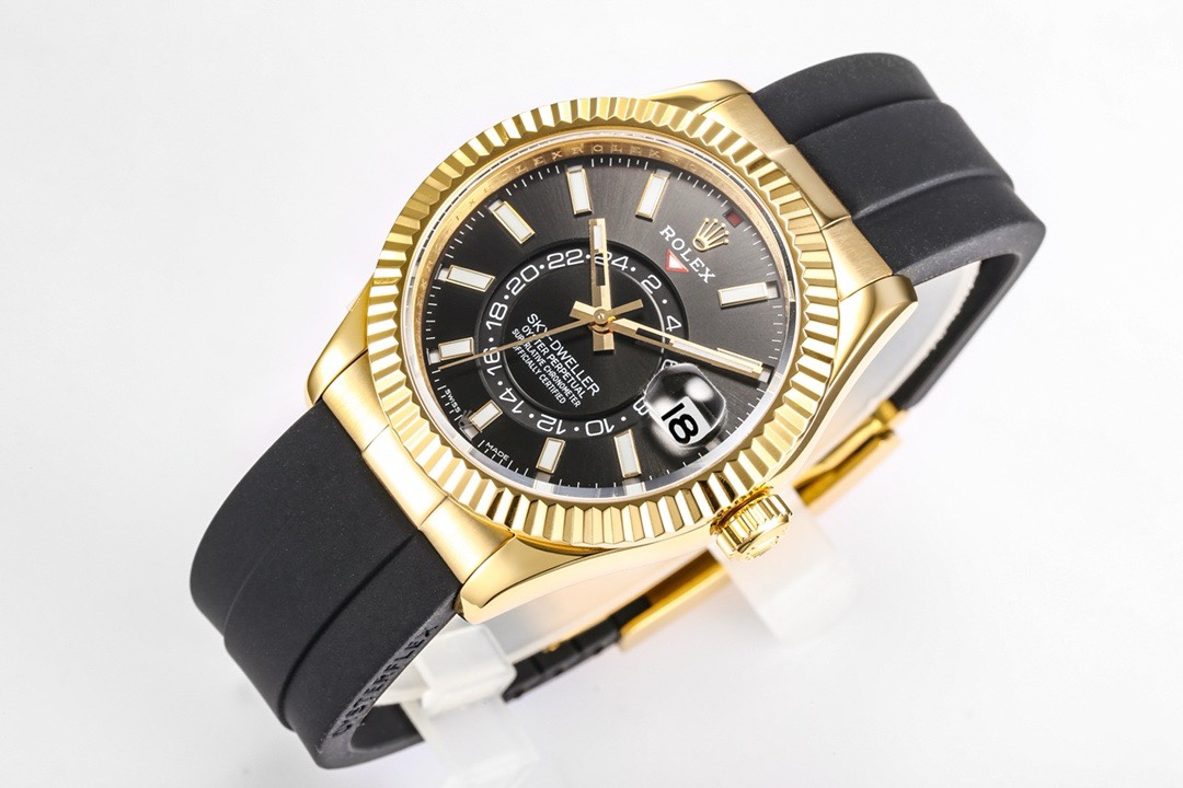 Rolex Sky-Dweller Watch 42mm 904L Steel 9002 Automatic Movement Ring Command Bezel - Image 2