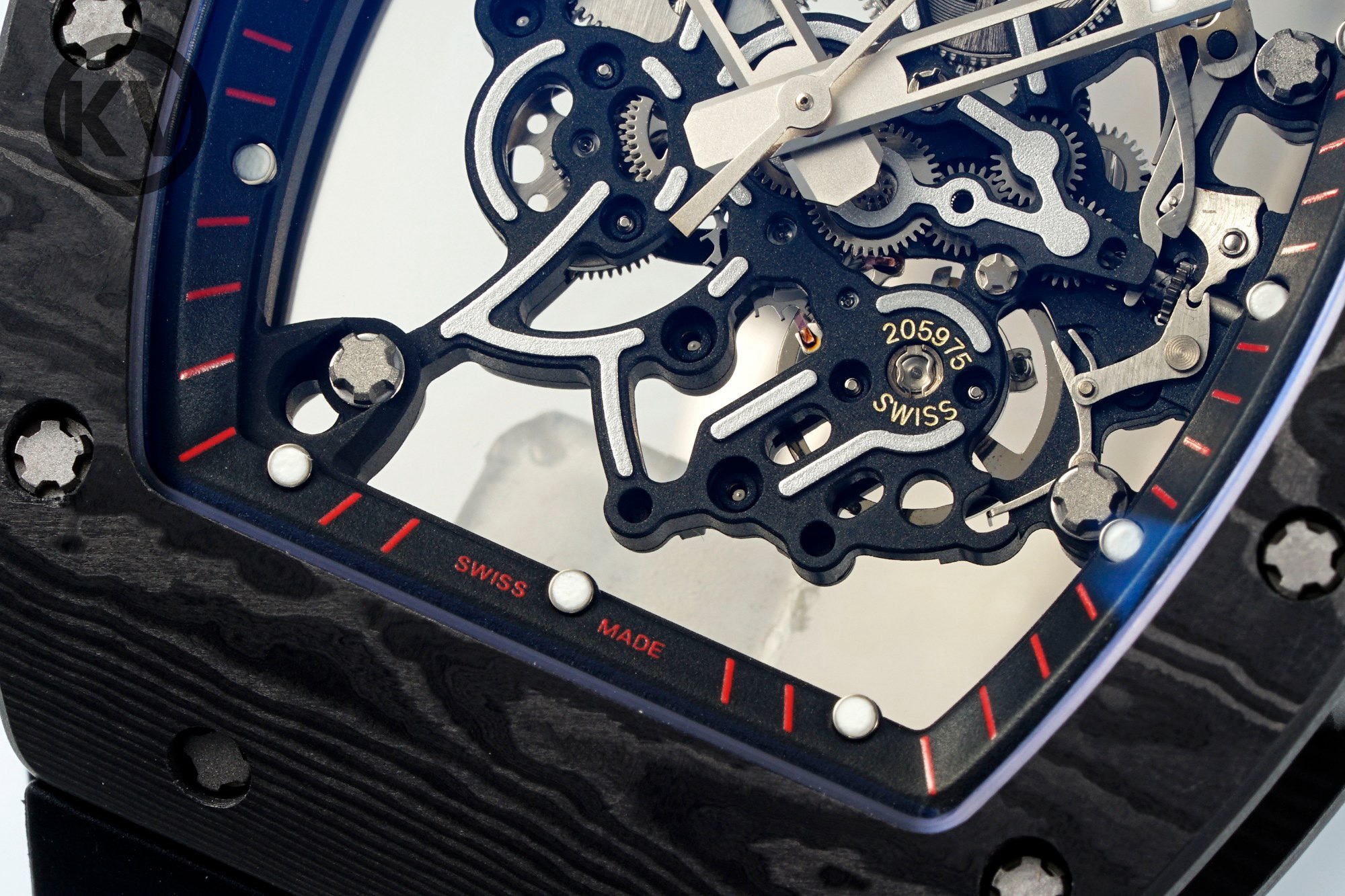 Richard Mille RM055 Black Strap Blue-Red Inner Ring - Image 5