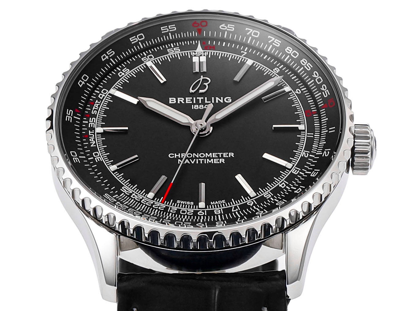 Breitling Navitimer 1 Pilot Watch 41mm, TW Factory Seagull 2824 Automatic Leather Strap - Image 3