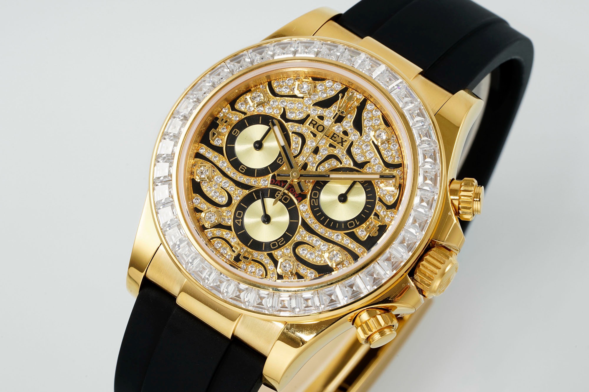 Rolex PPM Tiger Eye Moissanite Chronograph - Image 3