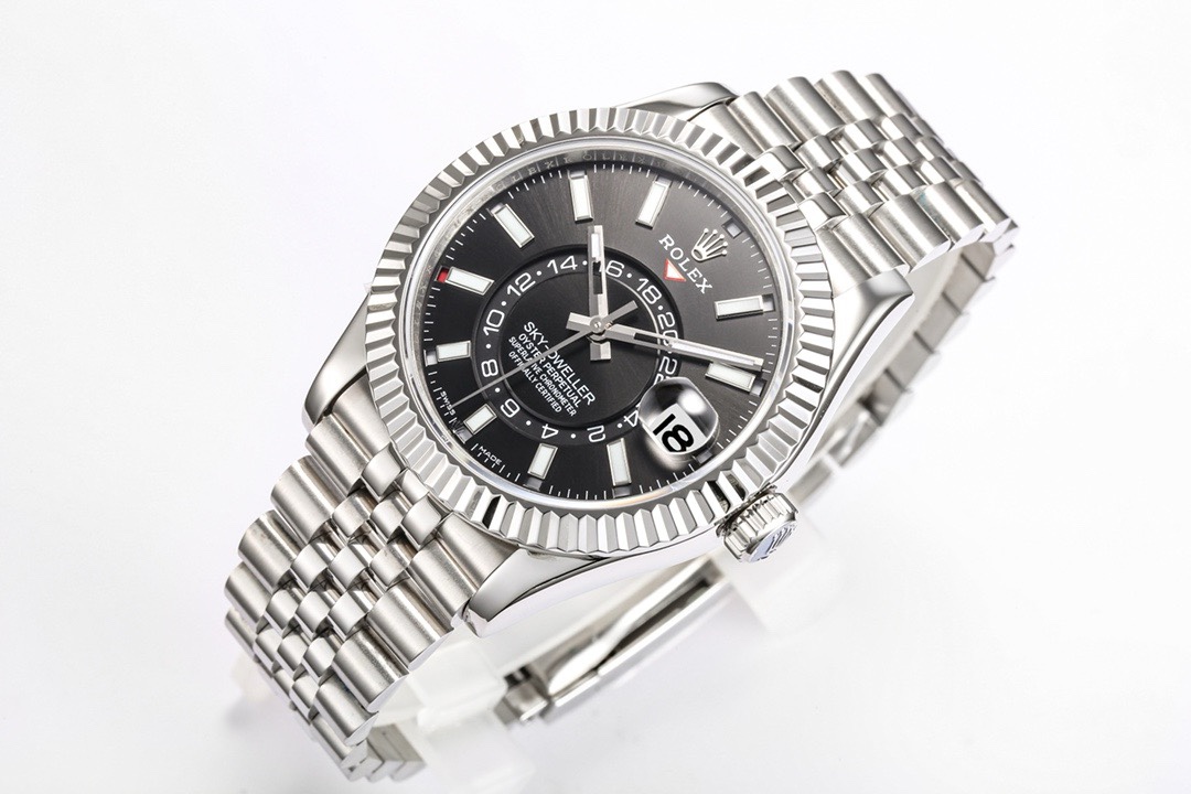 Rolex Sky-Dweller Watch 42mm 904L Steel 9002 Automatic Movement Ring Command Bezel - Image 2
