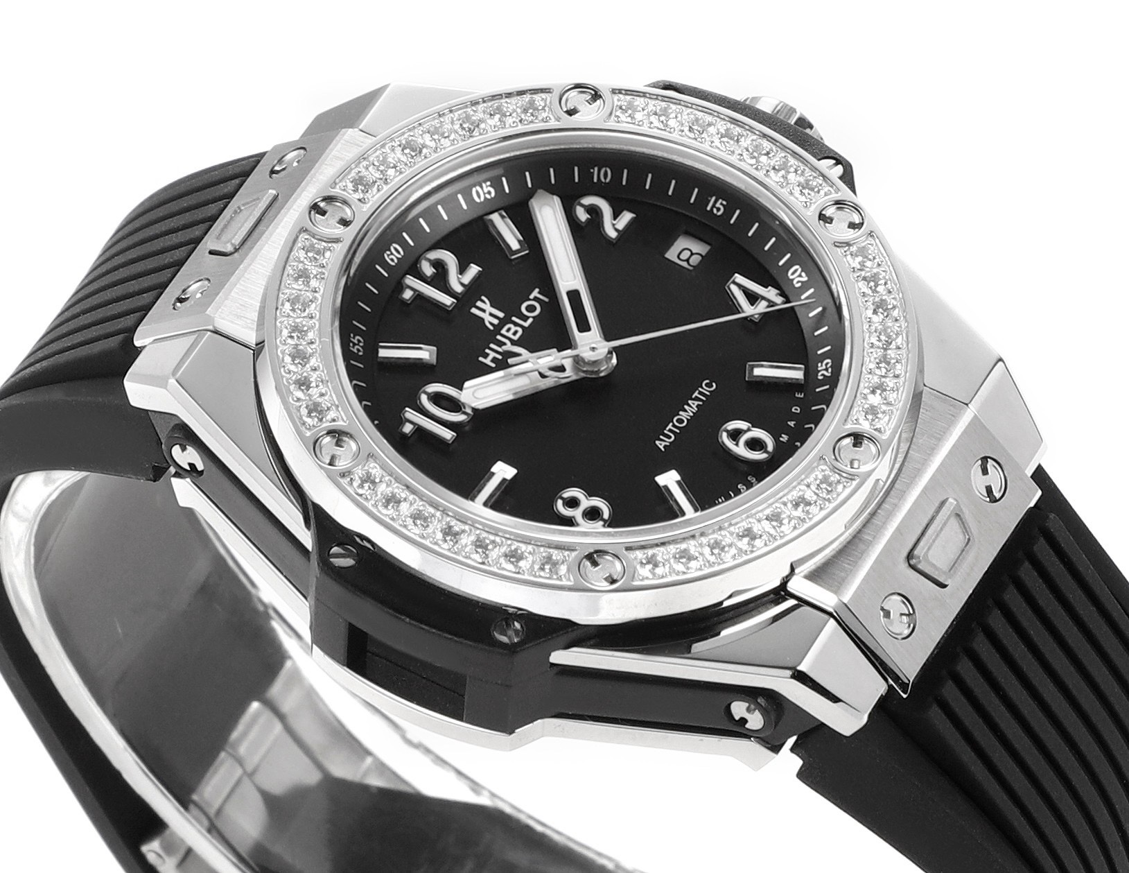Hublot Big Bang 39mm Steel Diamond Bezel Automatic Ladies - Image 3