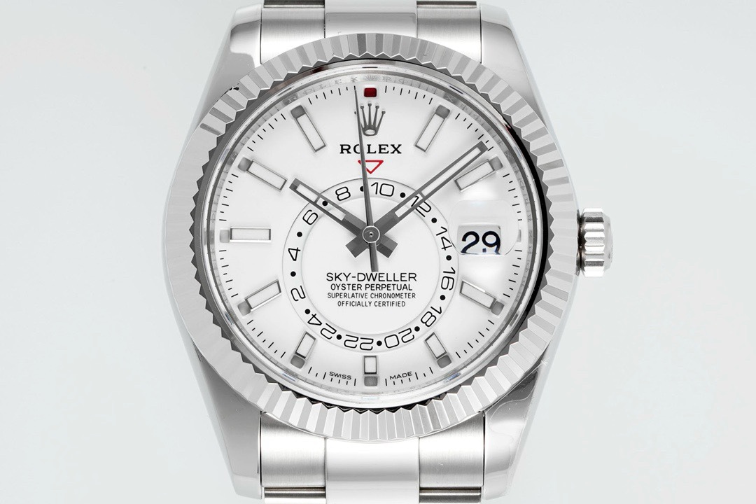 Rolex Sky-Dweller Watch 42mm 904L Steel 9002 Automatic Movement Ring Command Bezel - Image 2