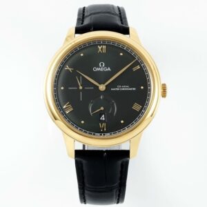 Omega De Ville Power-Reserve Automatic Mechanical Watch, Genuine Calfskin Leather Strap
