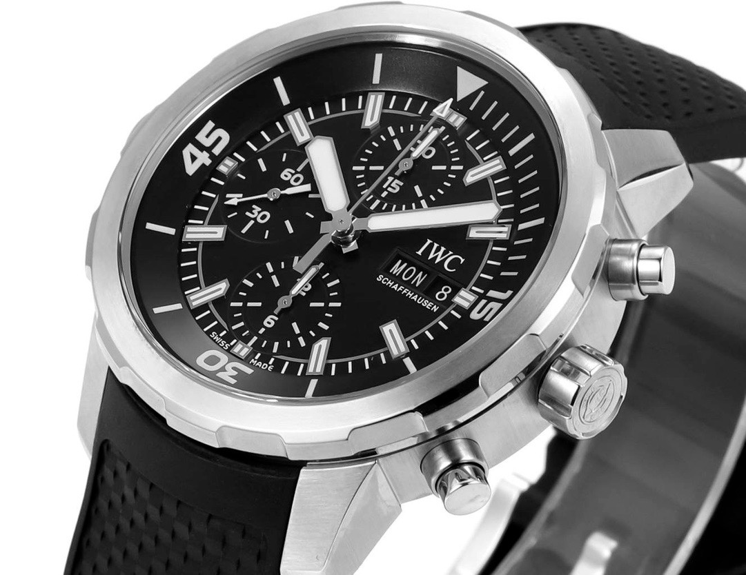 IWC Aquatimer Chronograph Watch 44mm | Quick Release Fluororubber Strap - Image 3
