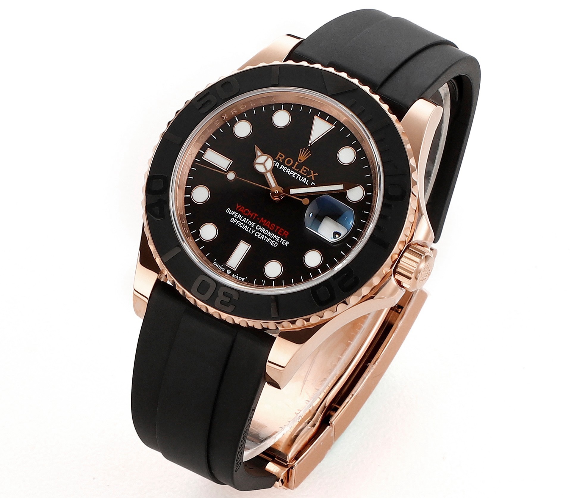 Rolex Yacht-Master 42mm 904L Steel 3235 Blue Hairspring Automatic Watch Oysterflex - Image 2