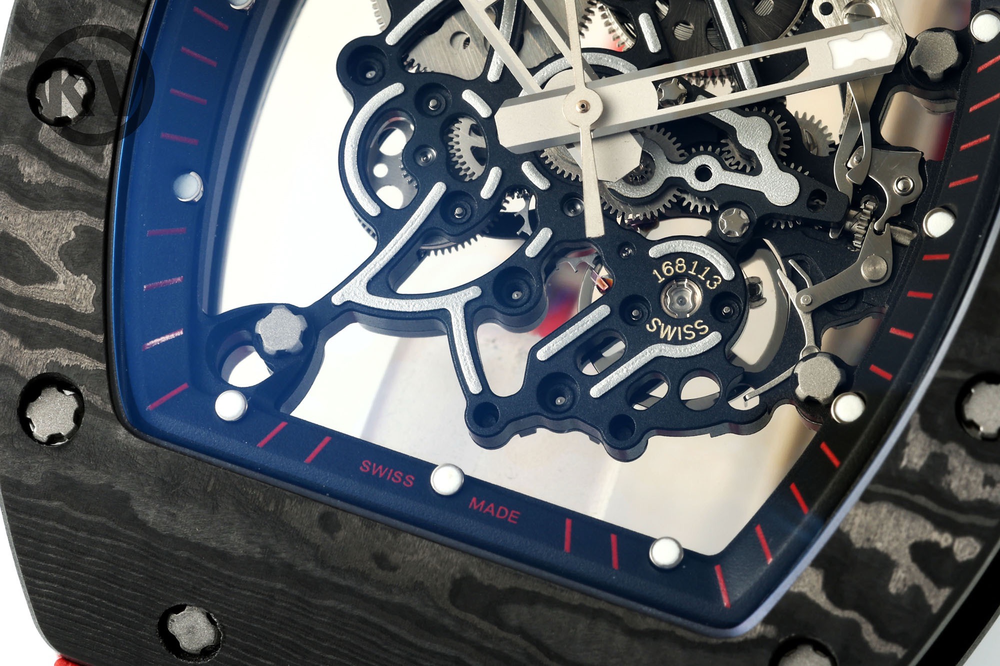 Richard Mille RM055 Red Strap Blue-Red Inner Ring - Image 5