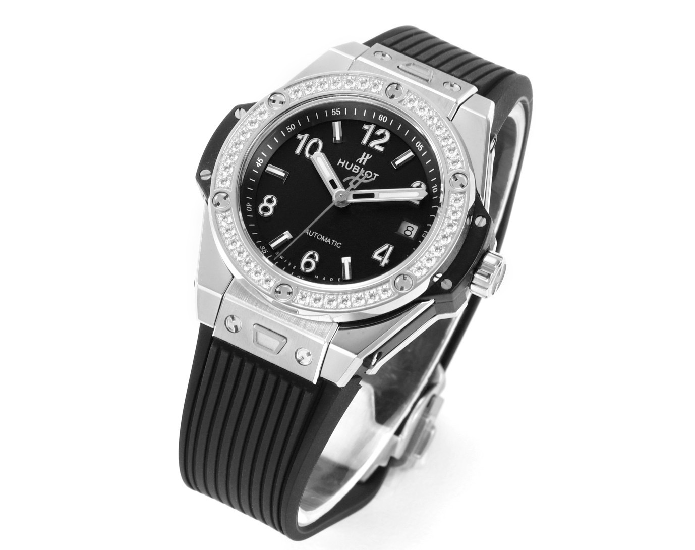 Hublot Big Bang 39mm Steel Diamond Bezel Automatic Ladies - Image 2