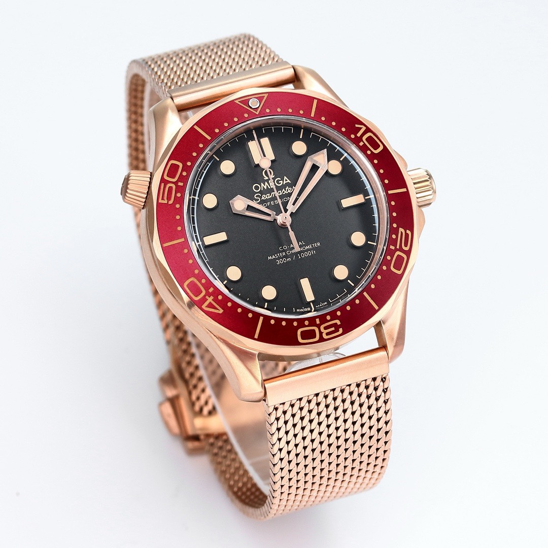 Omega Seamaster ER Upgraded Titanium Bronze Gold 007 – Gold Dial Style 01 - Image 2