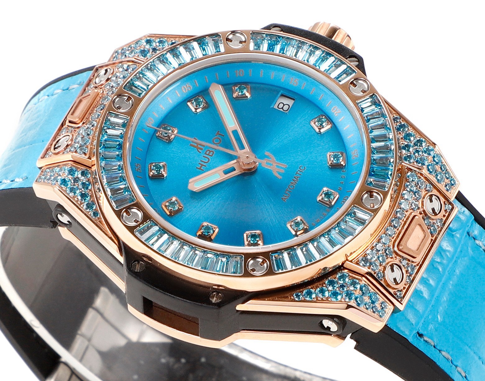 Hublot Big Bang One Click Rainbow Gemstone 39mm Automatic Ladies - Image 3