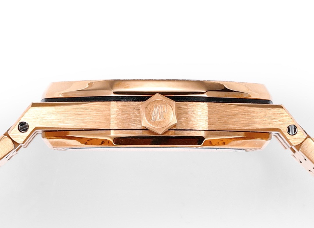 Audemars Piguet Royal Oak 37mm 15454 Frosted Gold Ladies Automatic – Gold Dial Style 03 - Image 5