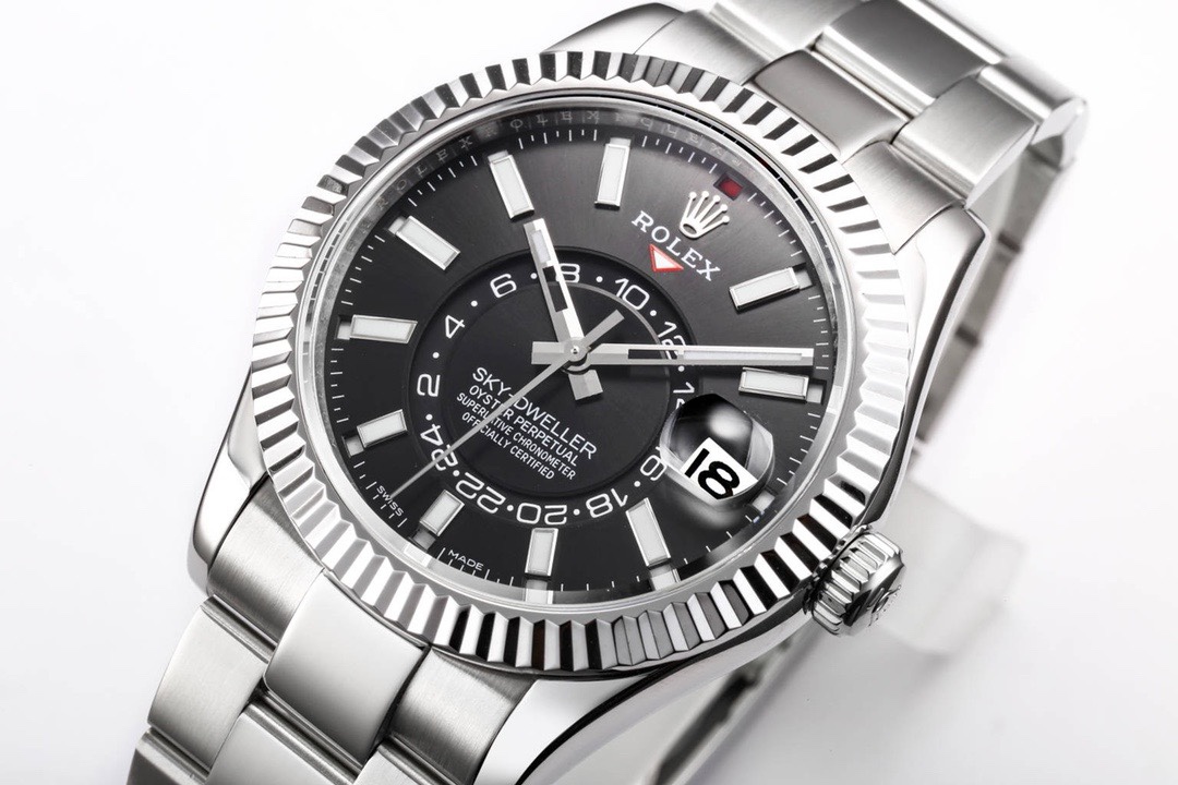 Rolex Sky-Dweller Watch 42mm 904L Steel 9002 Automatic Movement Ring Command Bezel - Image 5