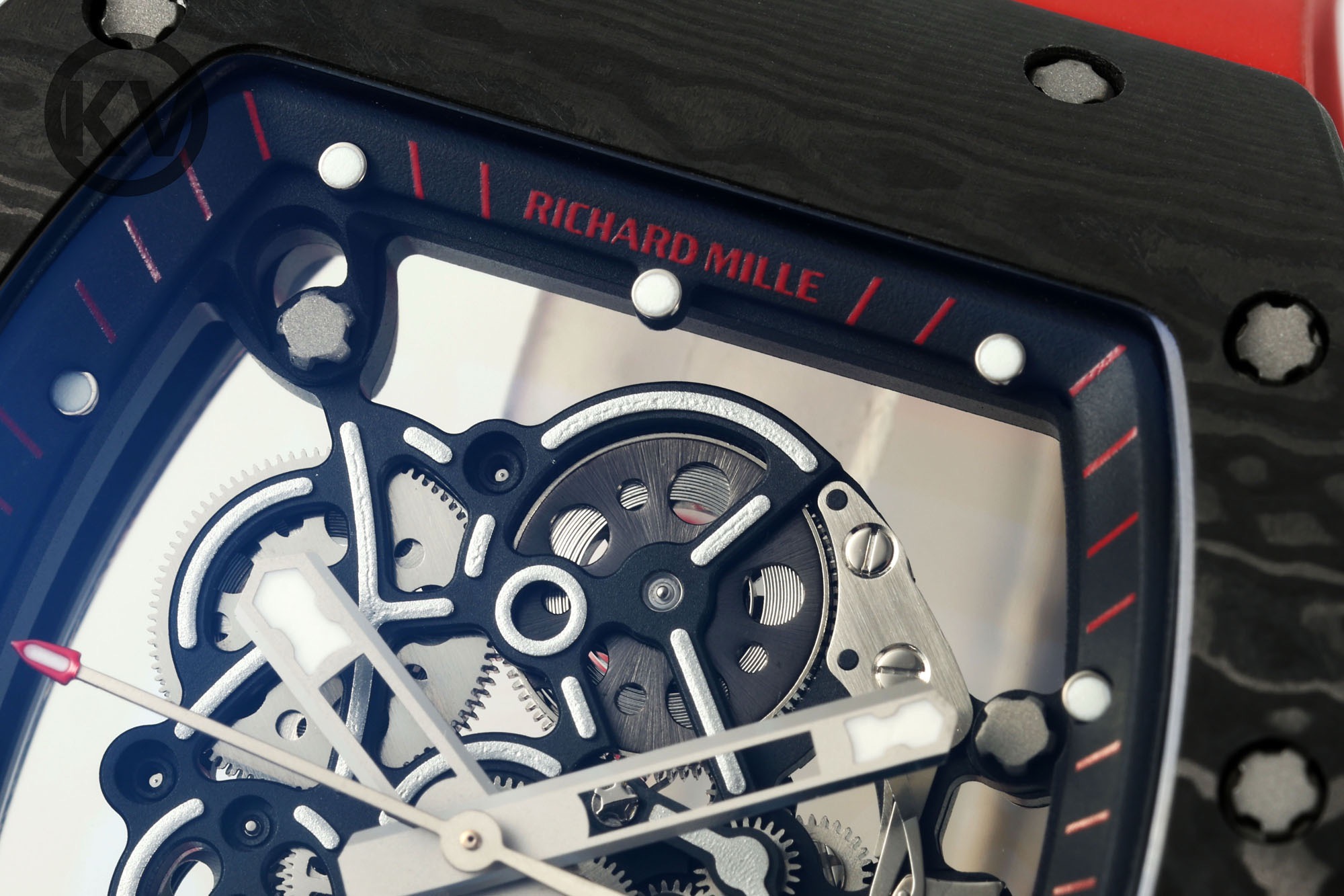 Richard Mille RM055 Red Strap Blue-Red Inner Ring - Image 4