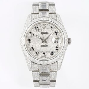 Rolex TW Factory Fully Iced-Out Datejust 41mm , Full Paved Stones, 2824 Automatic Movement
