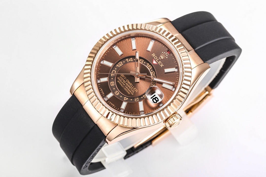 Rolex Sky-Dweller Watch 42mm 904L Steel 9002 Automatic Movement Ring Command Bezel - Image 5