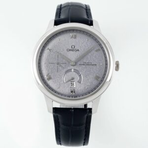 Omega De Ville Power-Reserve Automatic Mechanical Watch, Genuine Calfskin Leather Strap