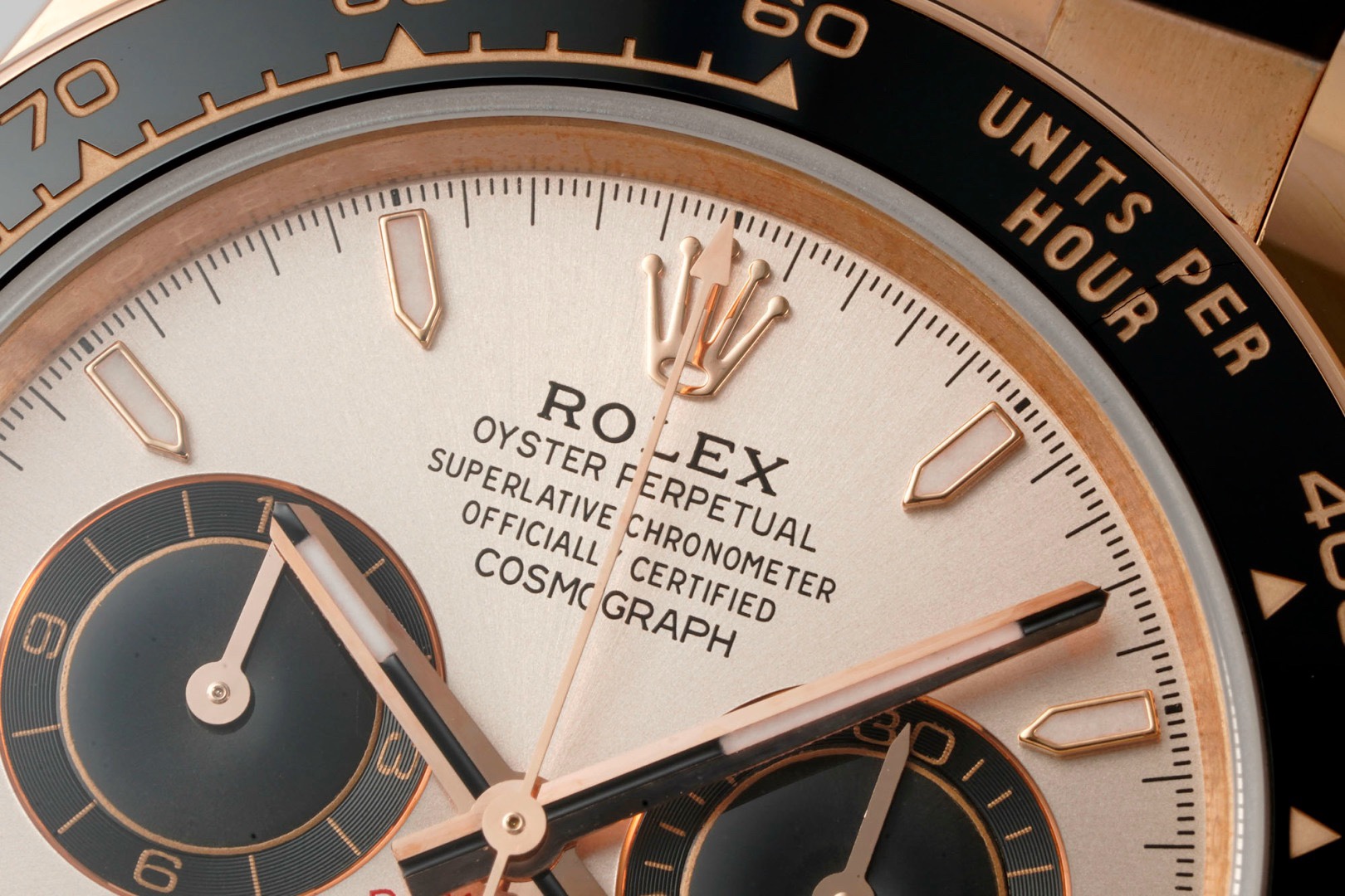 Rolex Cosmograph Daytona 18K Gold Plated Automatic Chronograph Watch Rubber Strap - Image 4