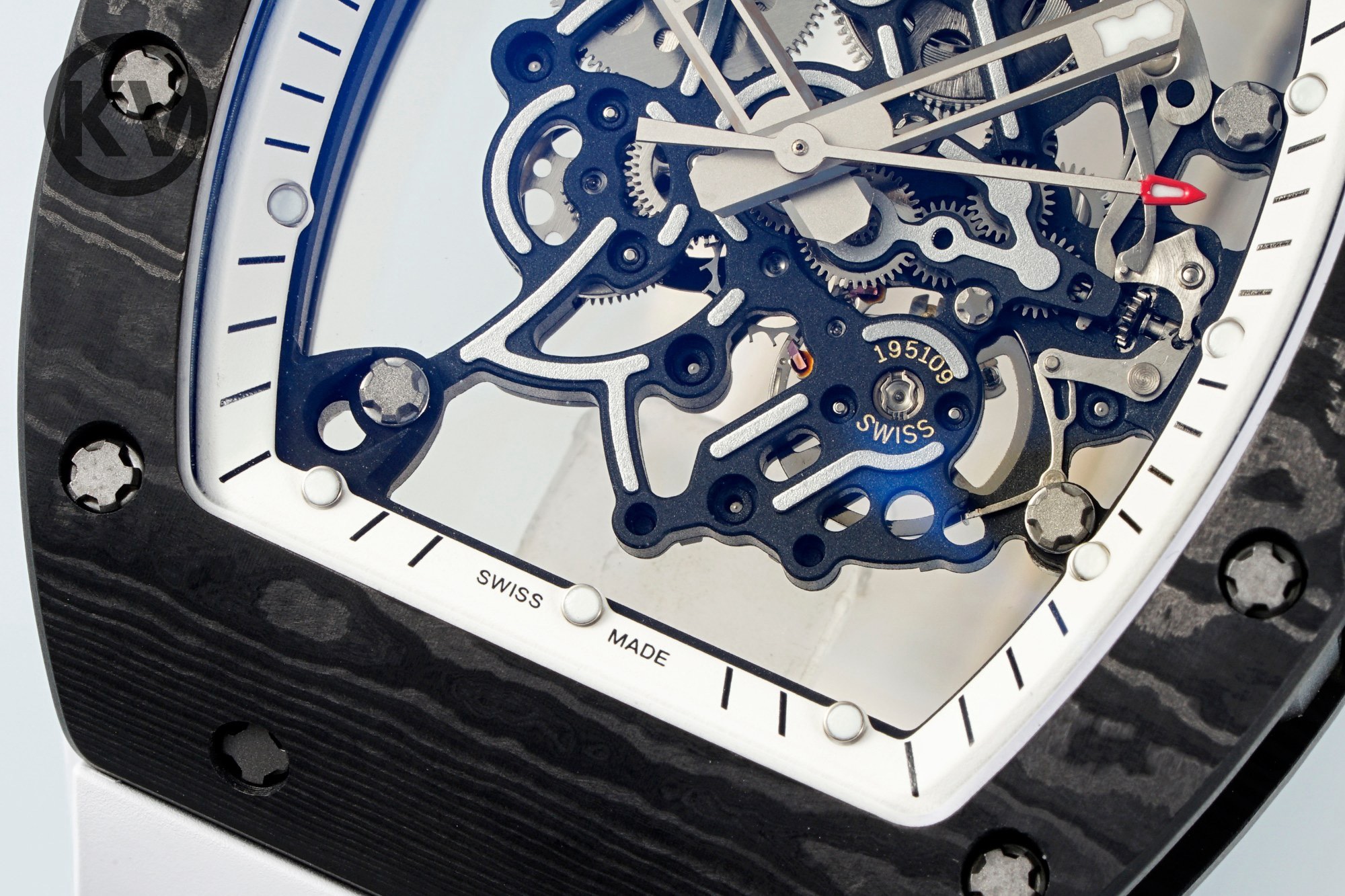 Richard Mille RM055 White Strap White-Black Inner Ring - Image 6