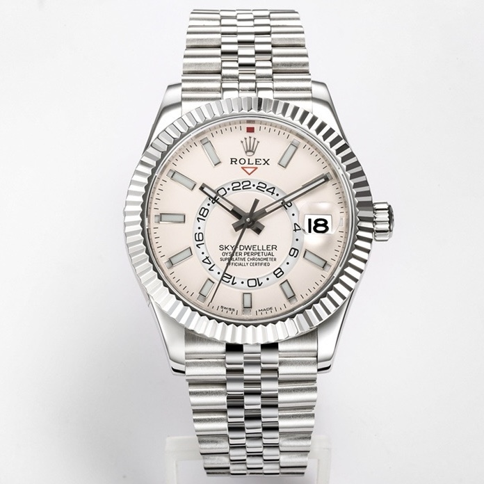 Rolex Sky-Dweller Watch 42mm 904L Steel 9002 Automatic Movement Ring Command Bezel –
