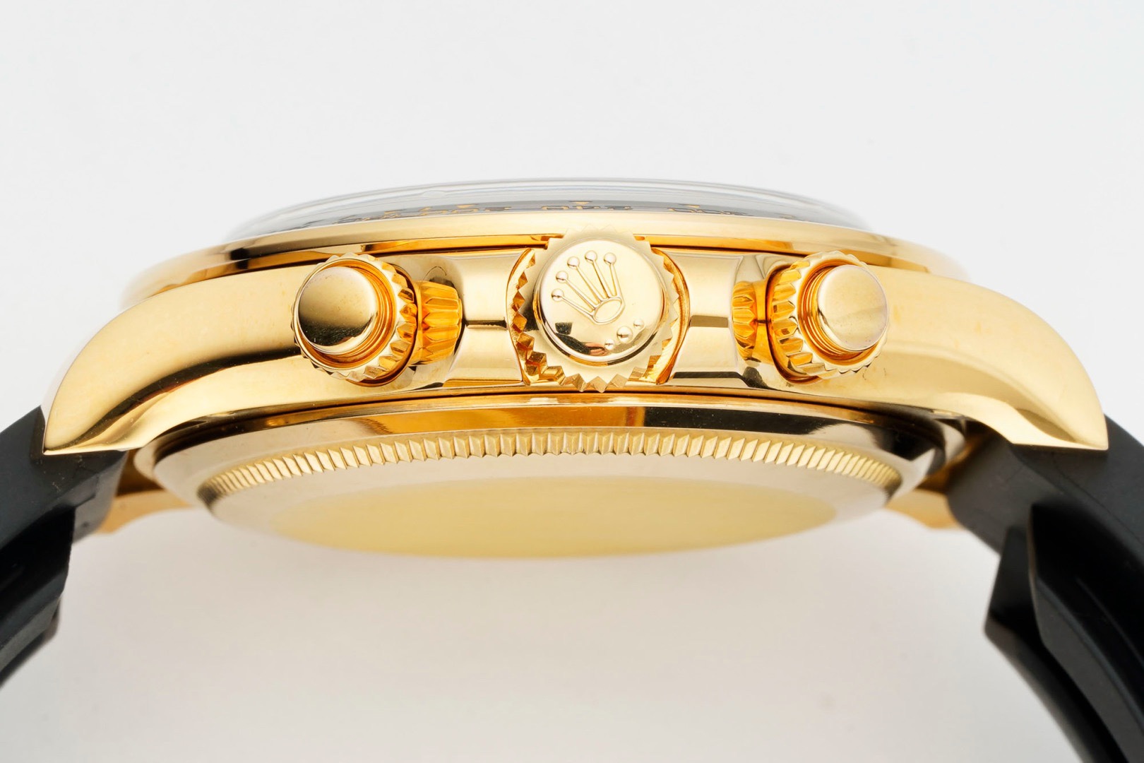 Rolex Cosmograph Daytona 18K Gold Plated Automatic Chronograph Watch Rubber Strap - Image 6