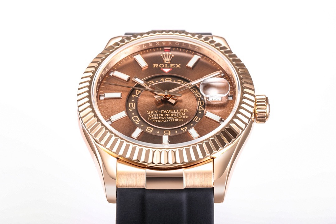 Rolex Sky-Dweller Watch 42mm 904L Steel 9002 Automatic Movement Ring Command Bezel - Image 3