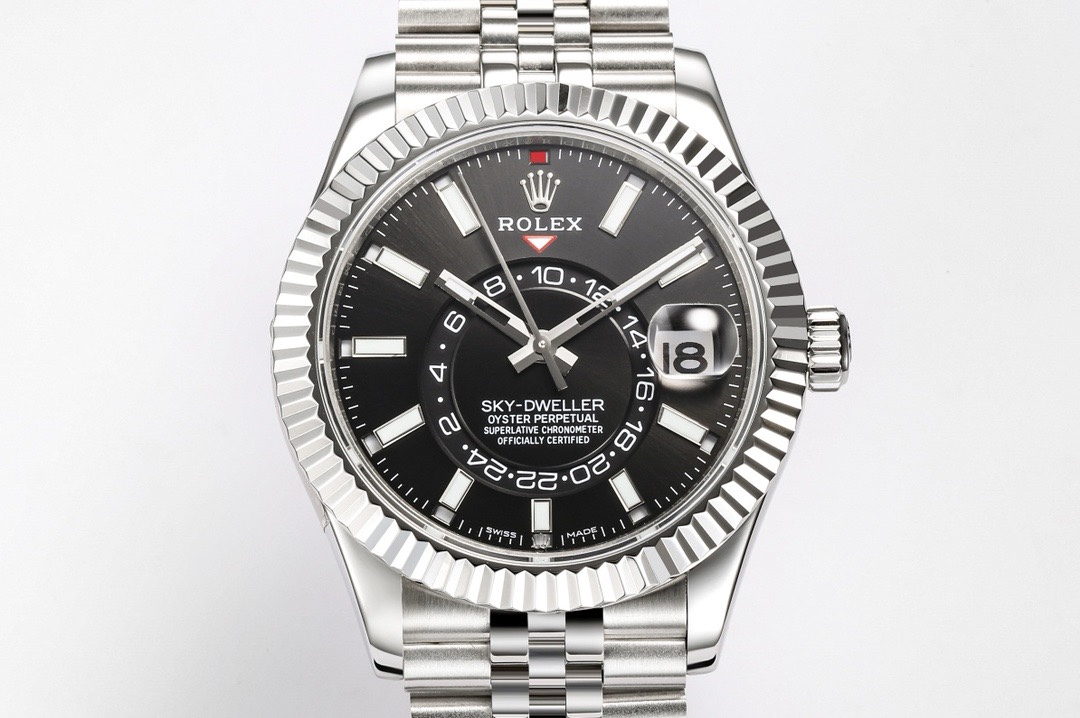 Rolex Sky-Dweller Watch 42mm 904L Steel 9002 Automatic Movement Ring Command Bezel - Image 3
