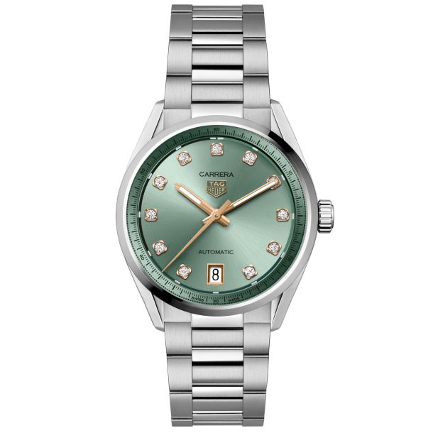 TAG Heuer Carrera Date Green Dial Stainless Steel Watch 36mm