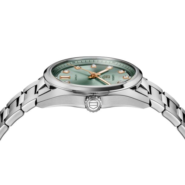TAG Heuer Carrera Date Green Dial Stainless Steel Watch 36mm - Image 4